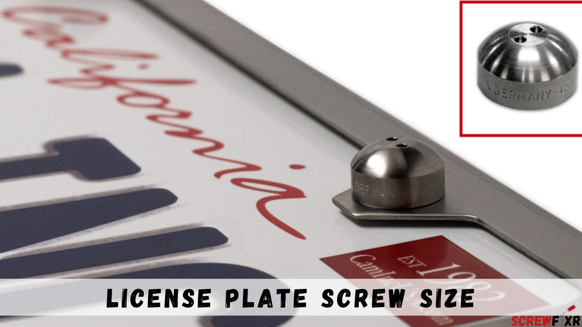 License Plate Screw Size